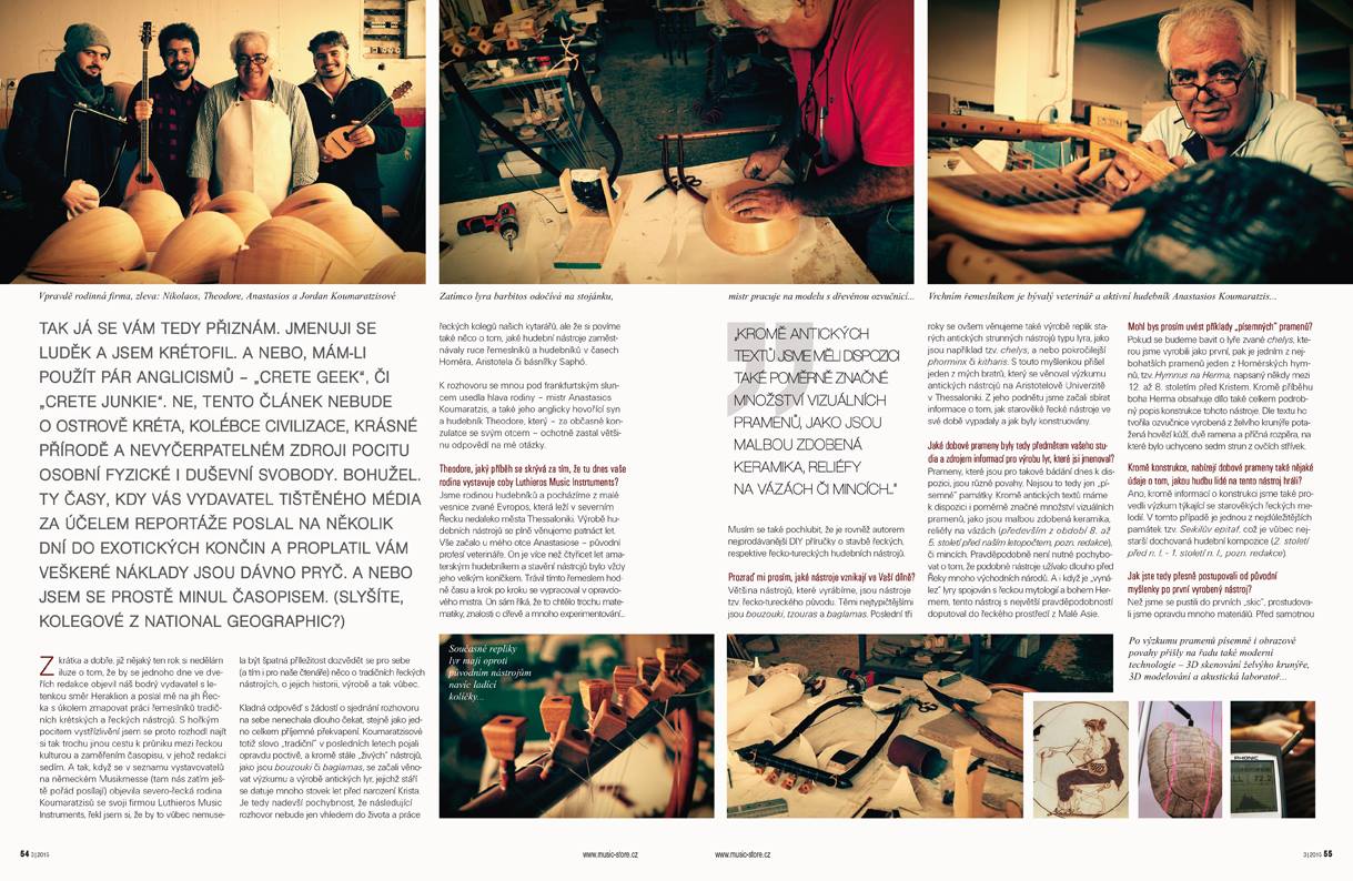 Czech music magazine - ancient Greek lyre - Luthieros Music Instruments