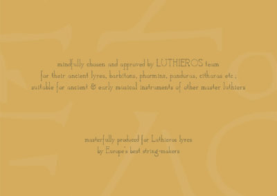 LUTHIEROS-approved gut strings for ancient and early musical instruments. Masterfully produced for Luthieros lyres by Europe's best string makers - find out more at www.luthieros.com
