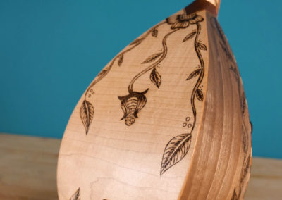 Tzouras decorated with Fire | Handmade  Greek Traditional String Instruments - Koumartzis familia - www.LUTHIEROS.com