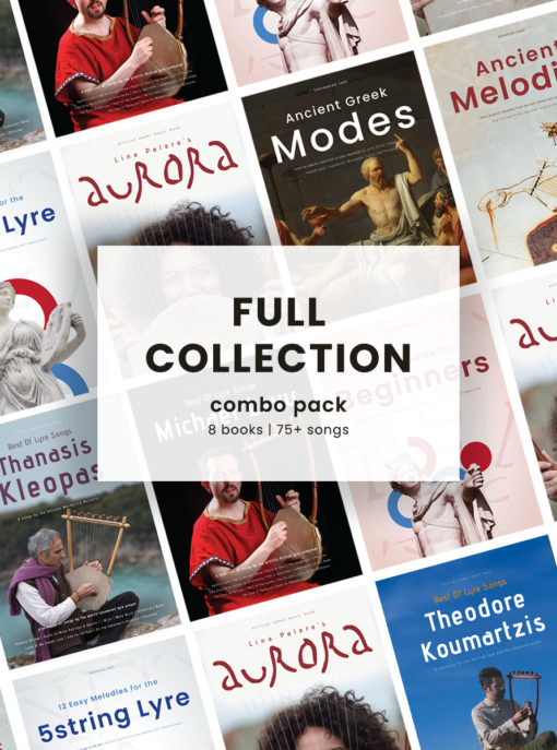 Full Collection - combo pack - 8 books - 75+ songs - Lyre and Kithara Sheet Music Books Series - Scorebooks - Tablatures - LUTHIEROS.com