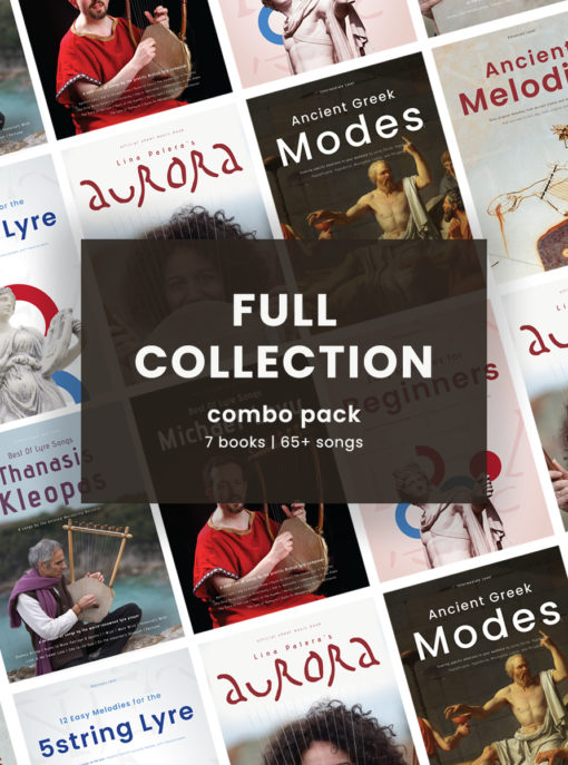 Full Collection - combo pack - 7 books - 65+ songs - Lyre and Kithara Sheet Music Books Series - Scorebooks - Tablatures - LUTHIEROS.com