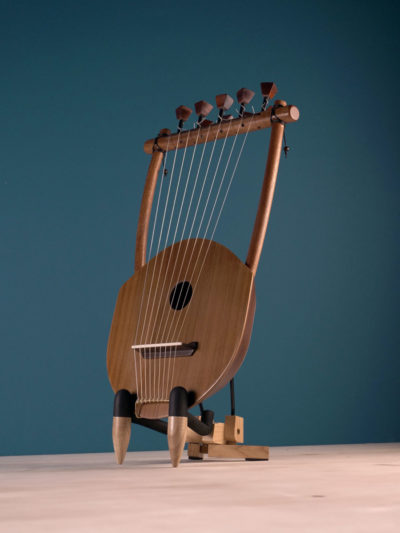 Traveler's Lyre or Odysseus' Lyre - 9 strings - wooden soundboard - compact size - the LUTHIEROS team - by the Koumartzis family