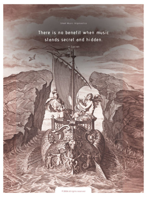 Argonautica - Jason & the Argonauts - Lyre Sheet Music by Lina Palera - Lyre and Kithara Sheet Music Books Series - Scorebooks - Tablatures - LUTHIEROS.com